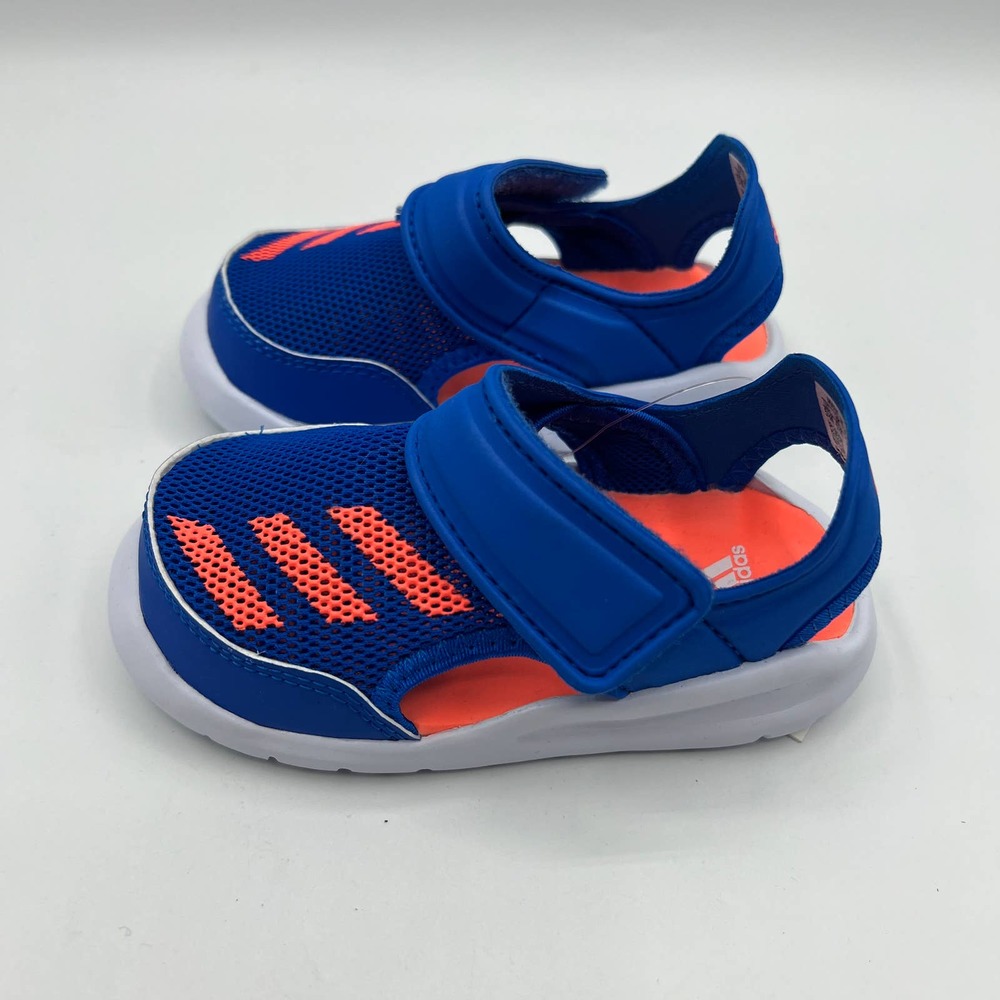 Adidas FortaSwim I Toddler kids Swim Sandals Shoes Size 7K Blue/Orange - Picture 4 of 5